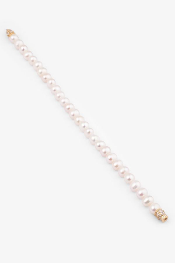  14 Ayar Altın Ve İnci Bileklik