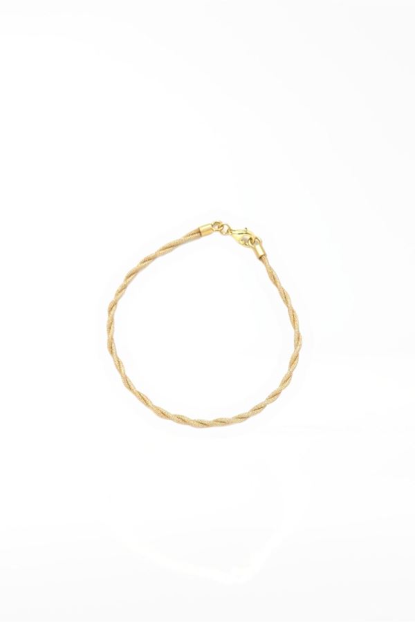 Burgulu Altın İp Bileklik