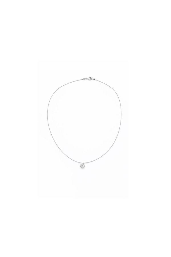  14 AYAR ALTIN 2 KARAT MOZANİT TEKTAŞ KOLYE