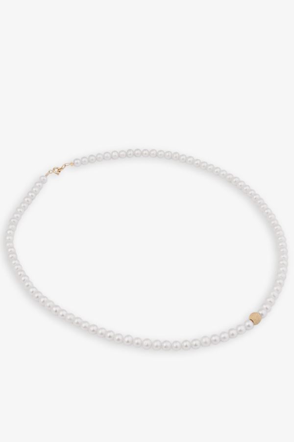  14 Ayar Altın İnci Kolye