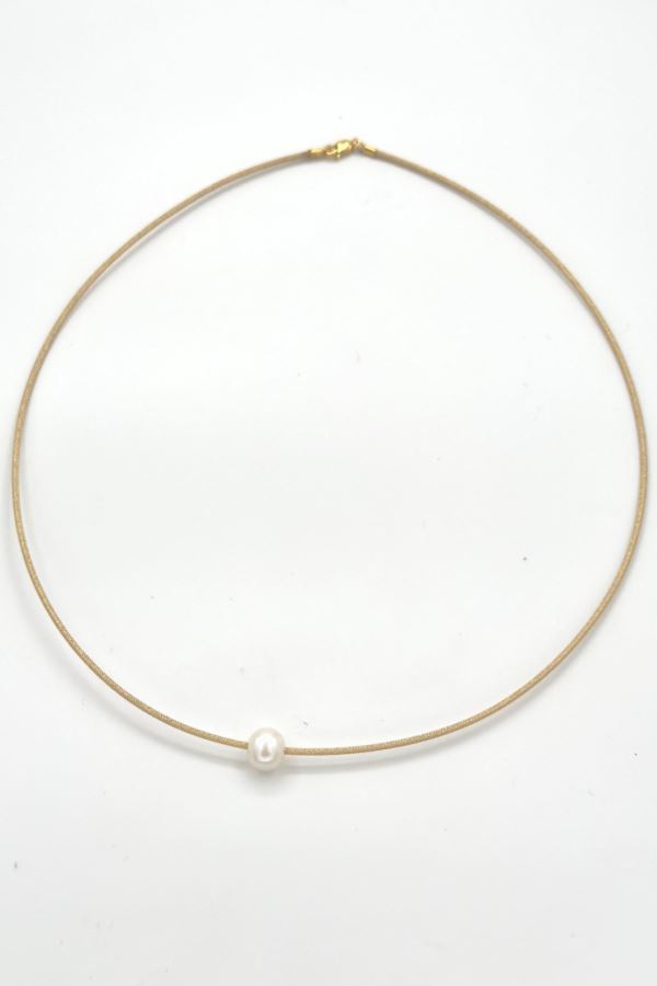  14 AYAR ALTIN İP İNCİ KOLYE