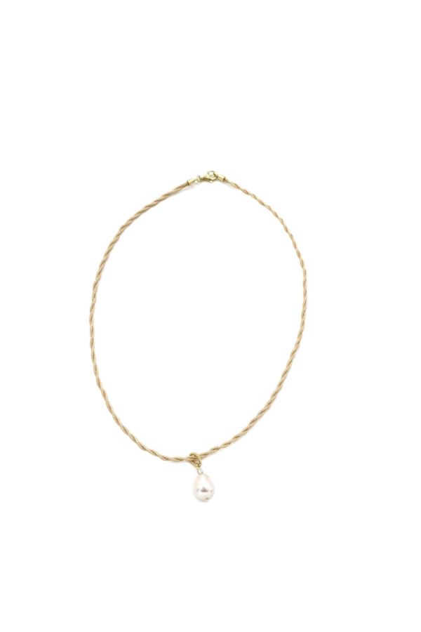  Burgu Altın İp İnci Kolye