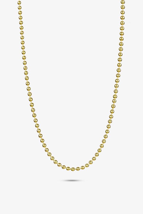  Point 4 mm Zincir Kolye 24K 50 Mikron Altın Kaplama