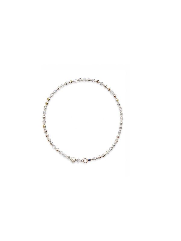  KİLİT DETAYLI GOLD SWAROVSKI   KOLYE