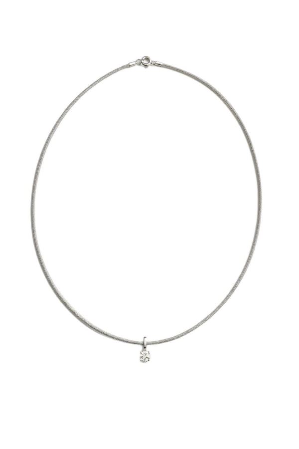  Tek taşlı Altın ip kolye