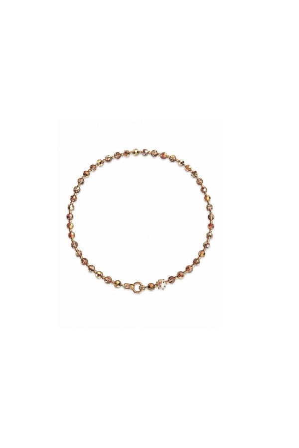  KİLİT DETAYLI GOLD SWAROVSKI   KOLYE