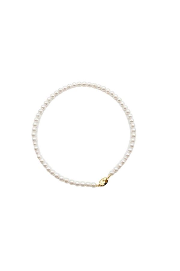  KİLİT DETAYLI  İNCİ KOLYE 