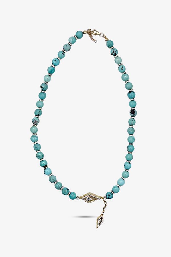  Özel Tasarım Arizona Turkuaz Kolye